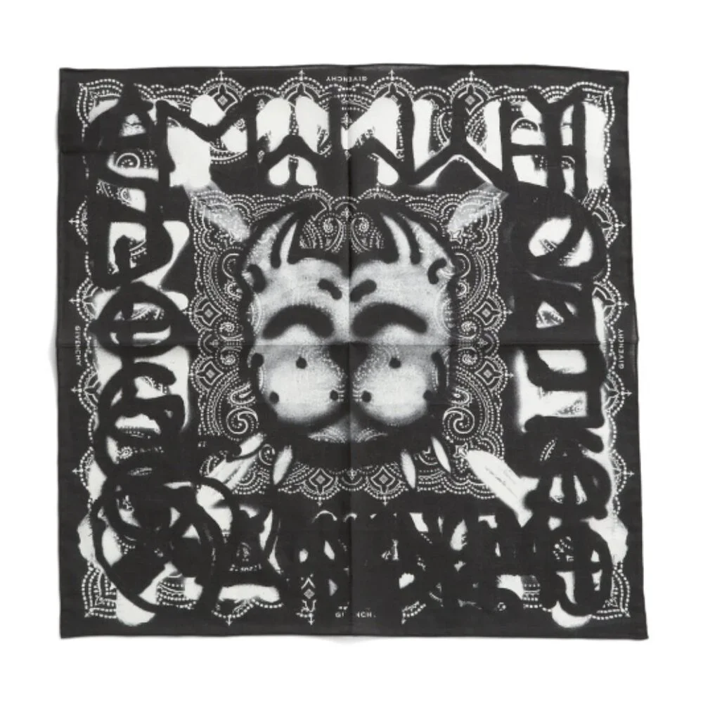 New Givenchy x Chito Dog Bandana Cotton Scarf Mask Headband Pocket Square